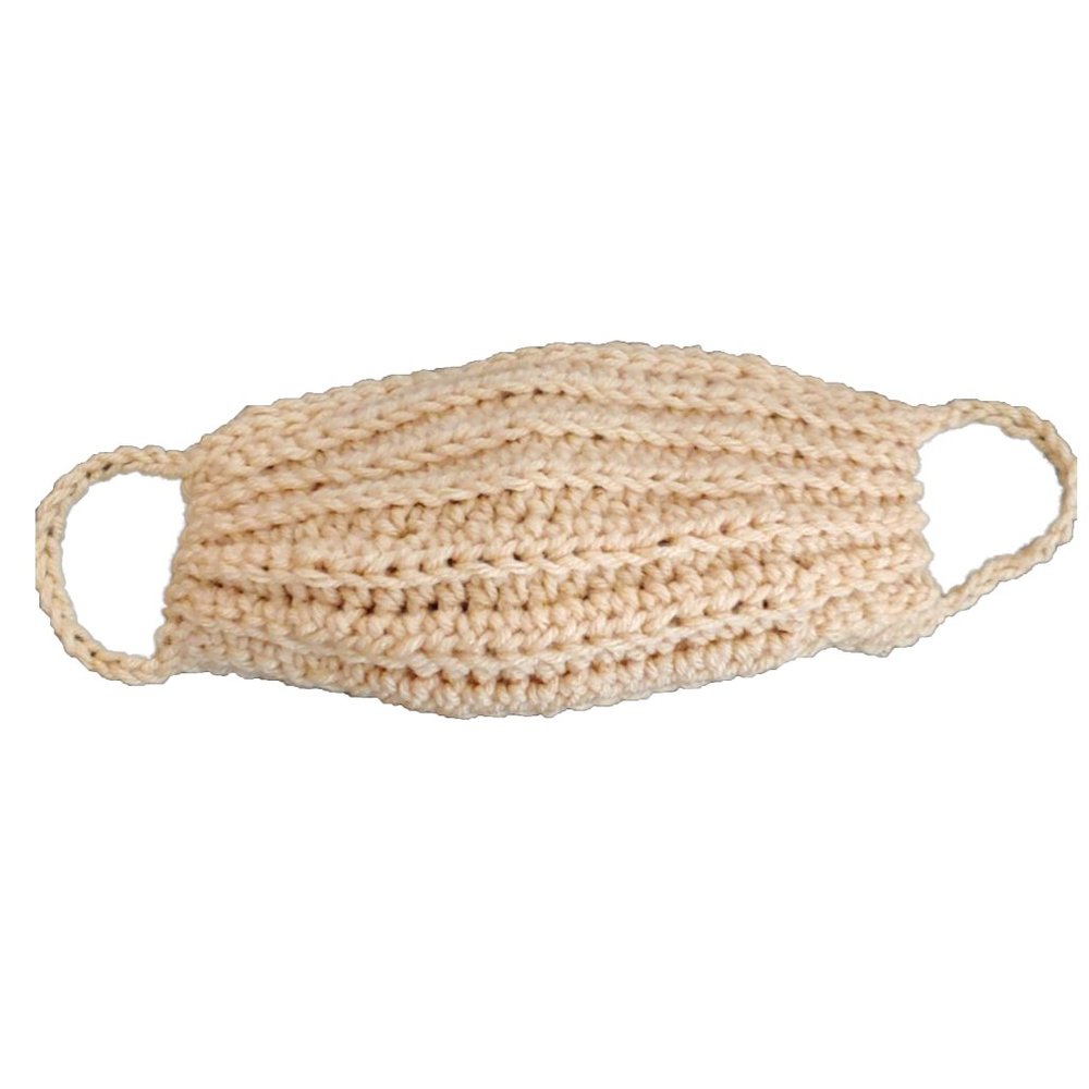 Warm Yellow Crochet Reusable Face Mask